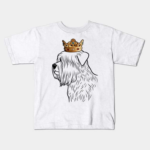 Soft Coated Wheaten Terrier Dog King Queen Wearing Crown Kids T-Shirt by millersye